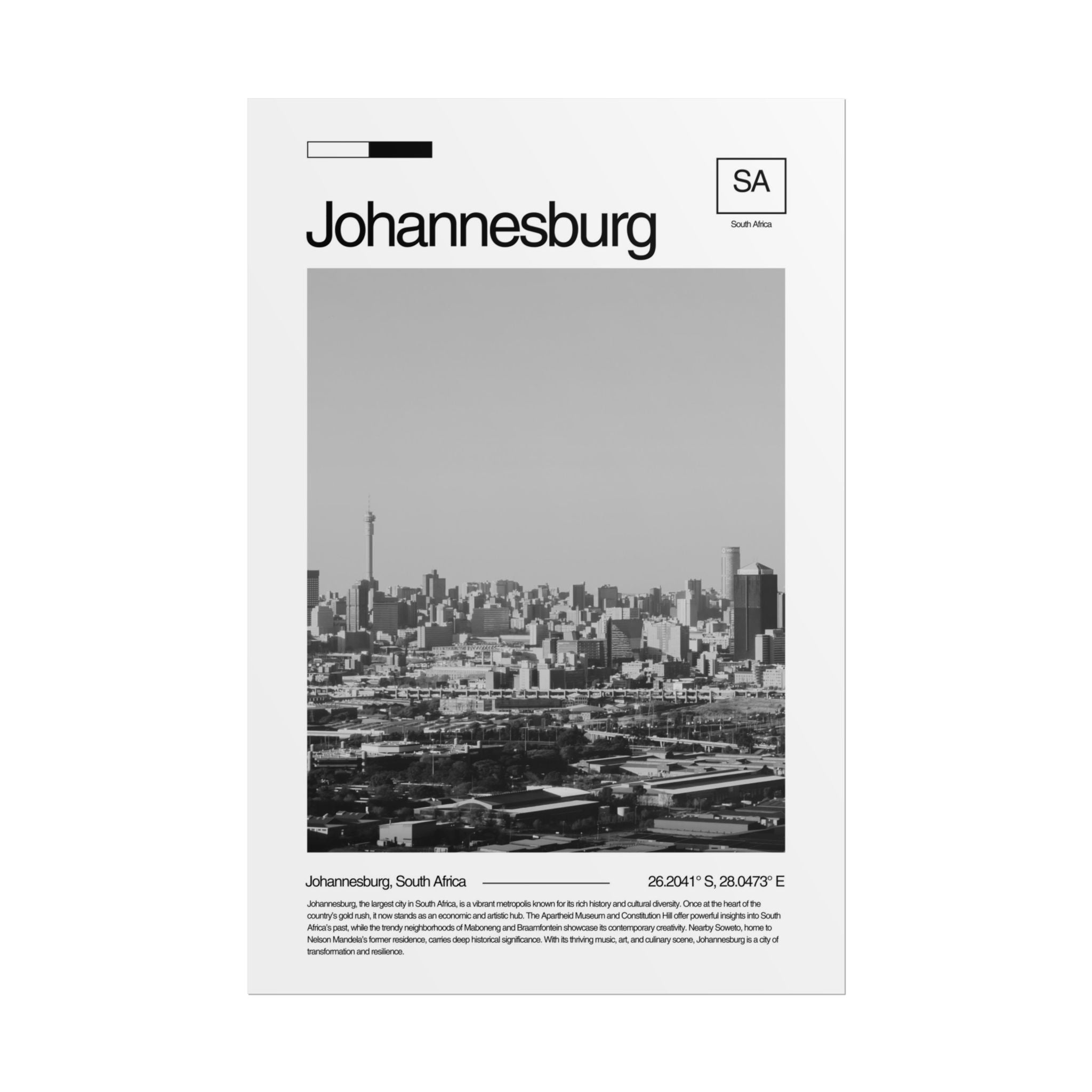 Cityscape Poster - Johannesburg, SA