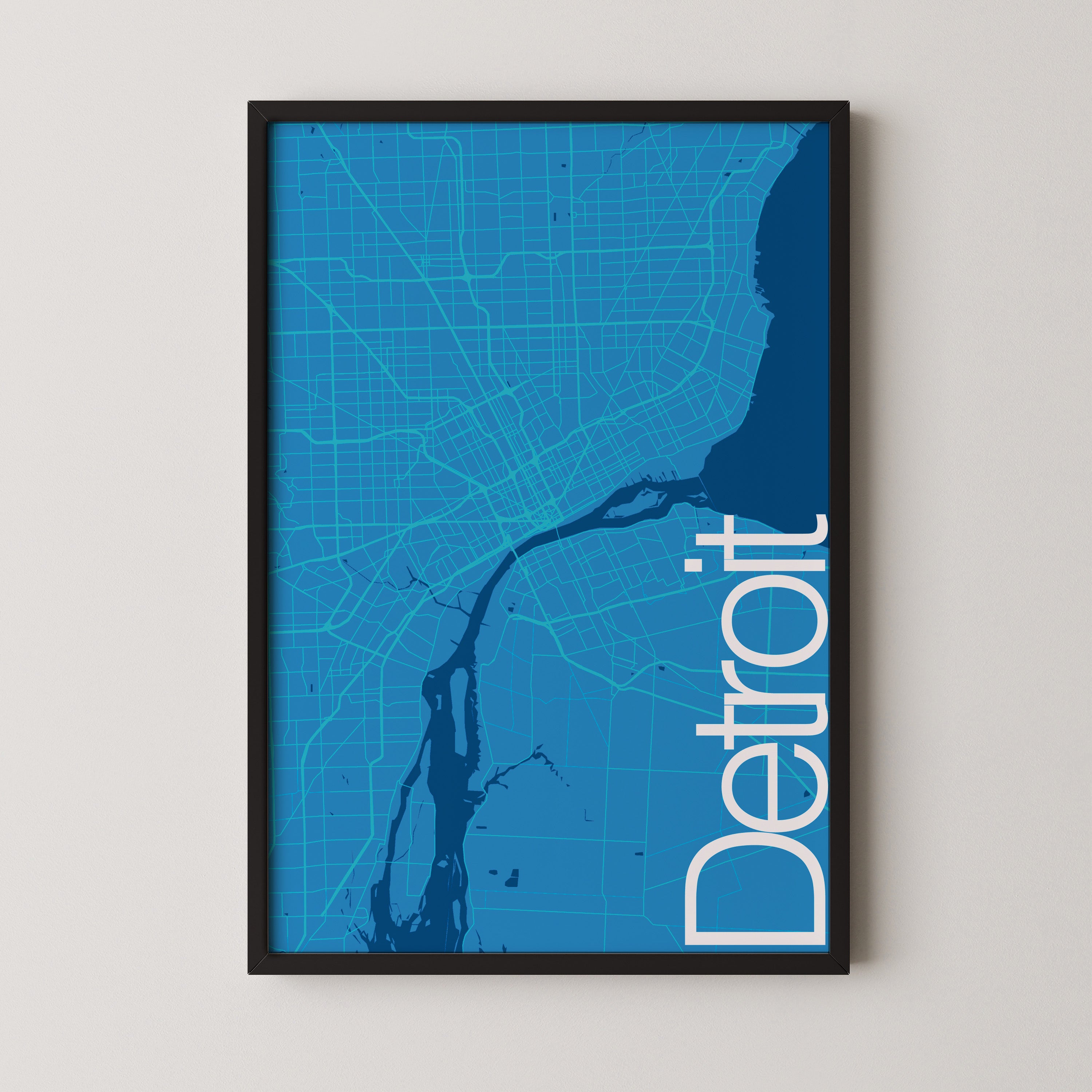 Detroit, United States - Modern Map Poster