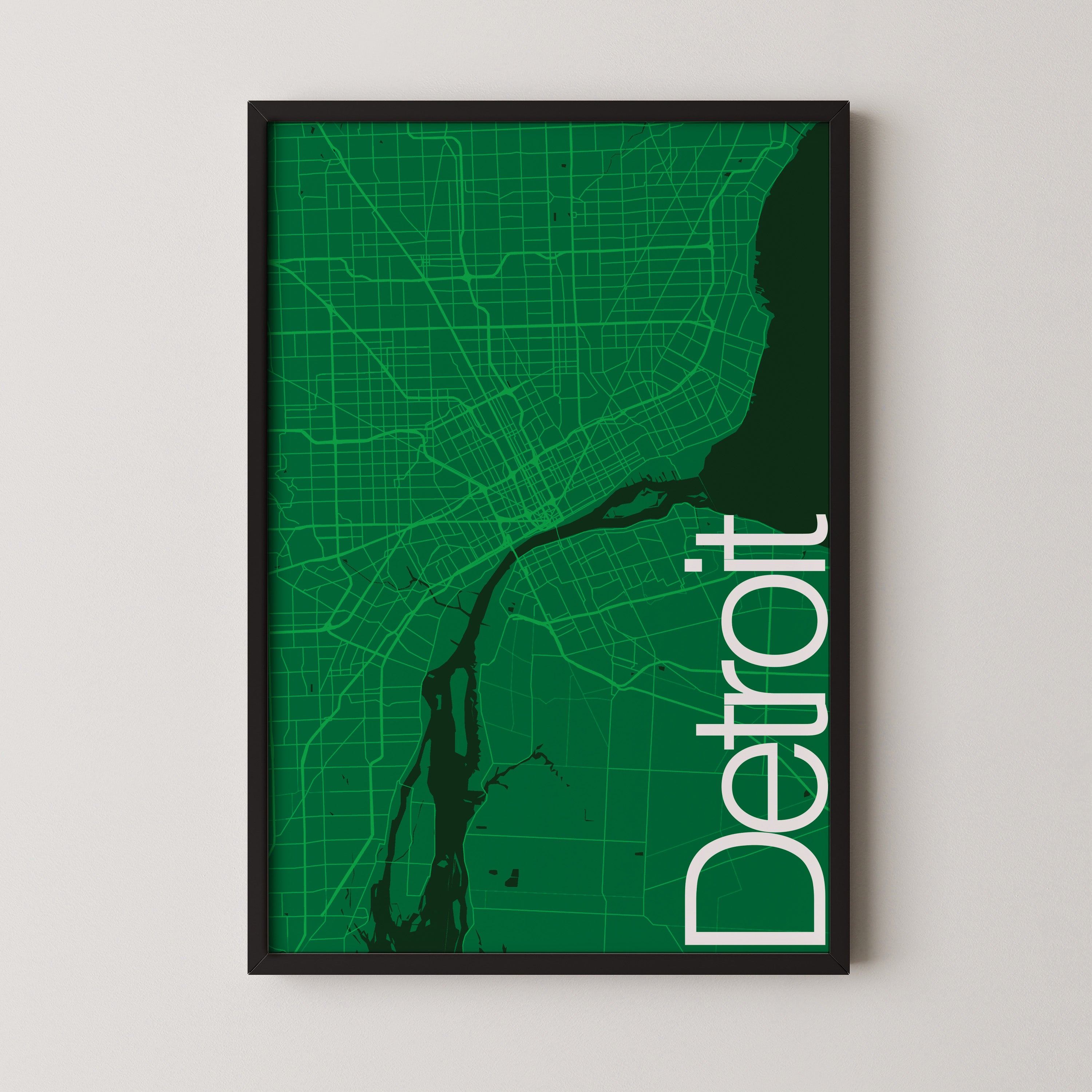 Detroit, United States - Modern Map Poster