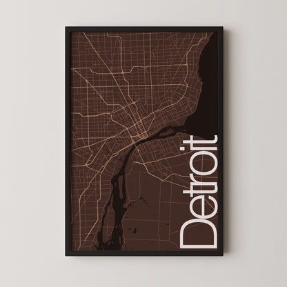 Detroit, United States - Modern Map Poster