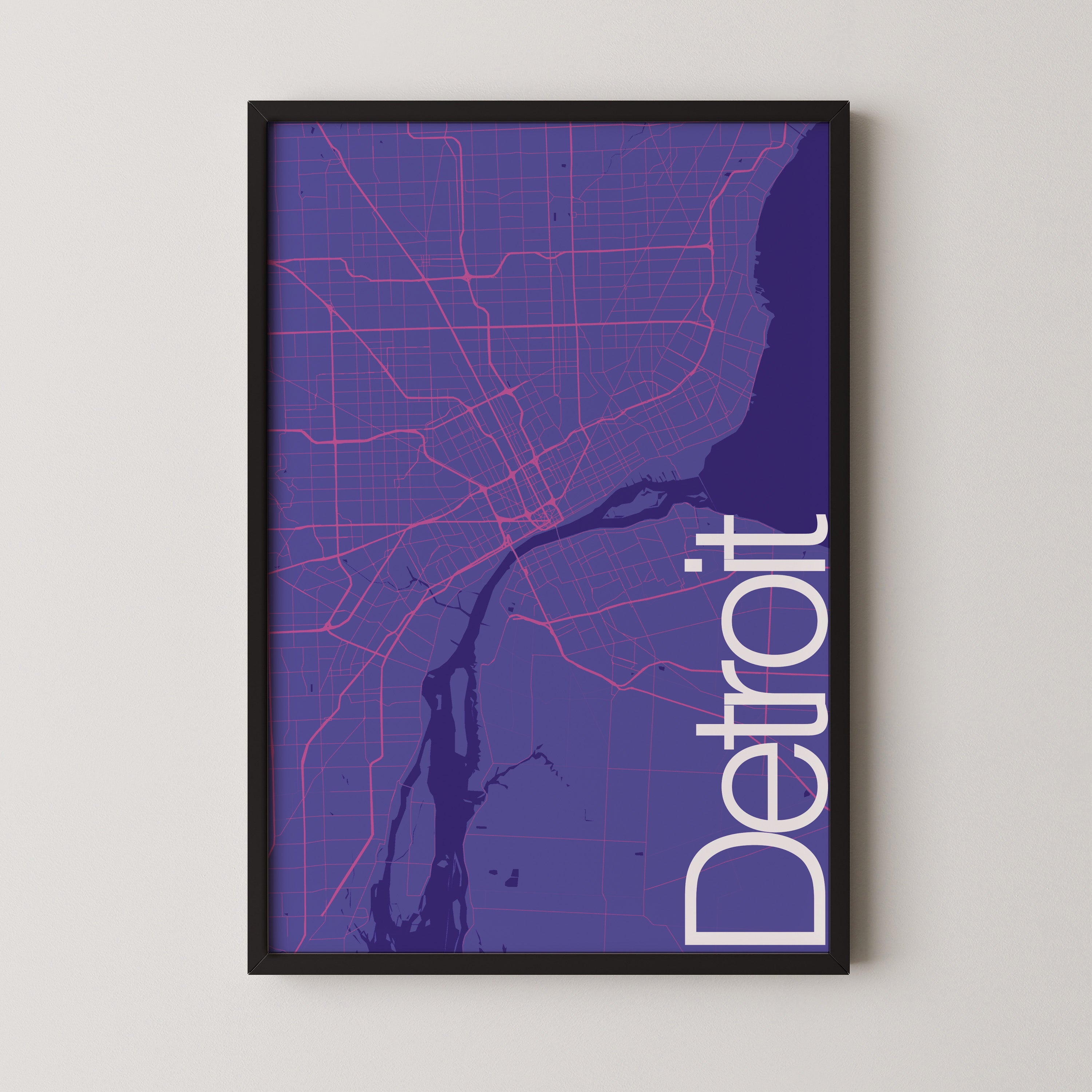 Detroit, United States - Modern Map Poster