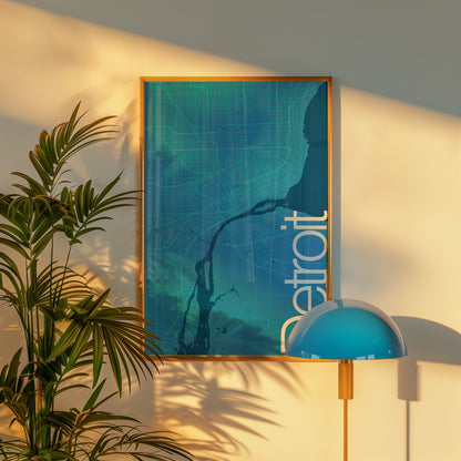 Detroit, United States - Modern Map Poster