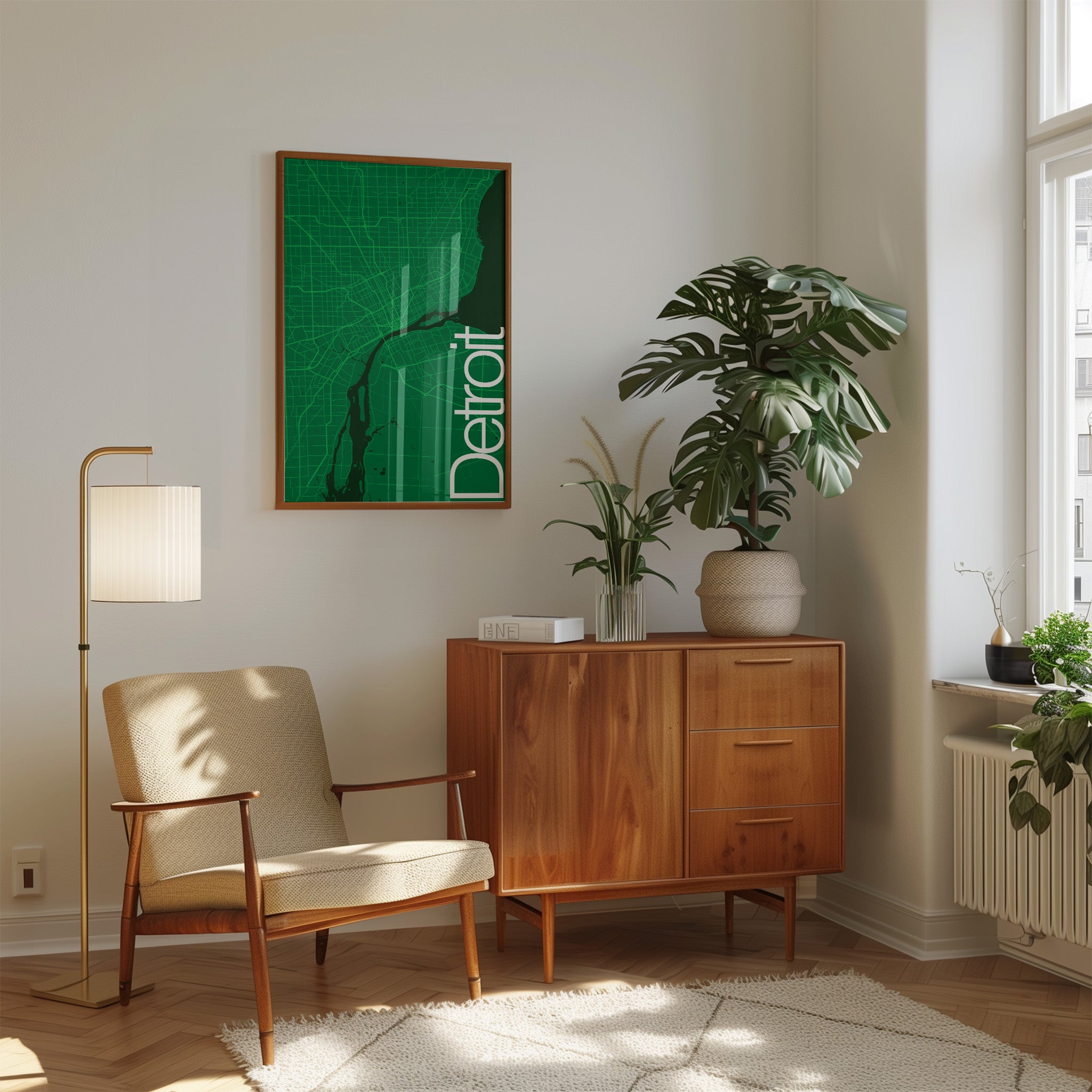 Detroit, United States - Modern Map Poster